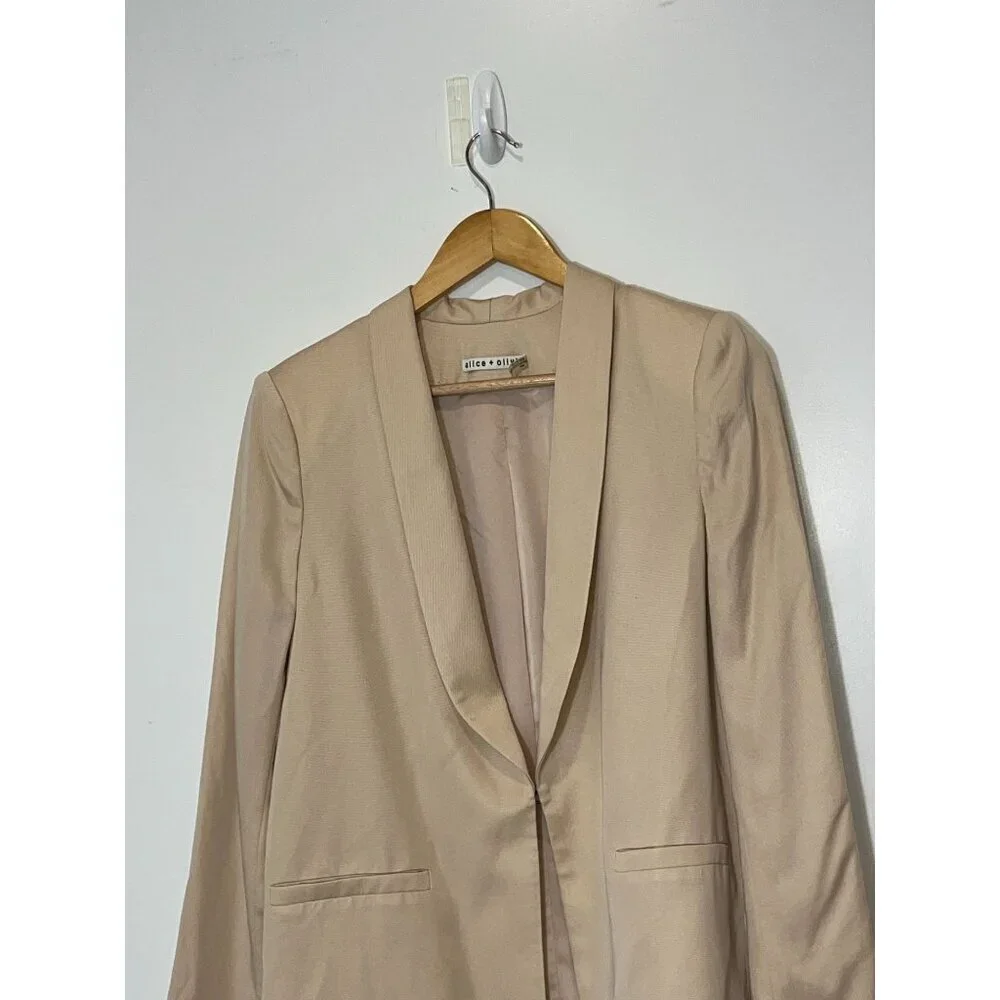 Alice + Olivia Womens Camel Blazer Size M